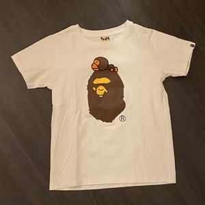 Bape A Bathing Ape White T Shirt size XS